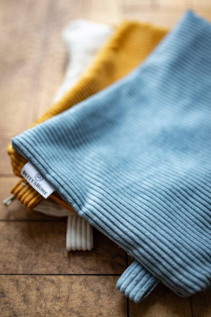 Corduroy Makeup Bag Blue | Toiletry Bag Blue