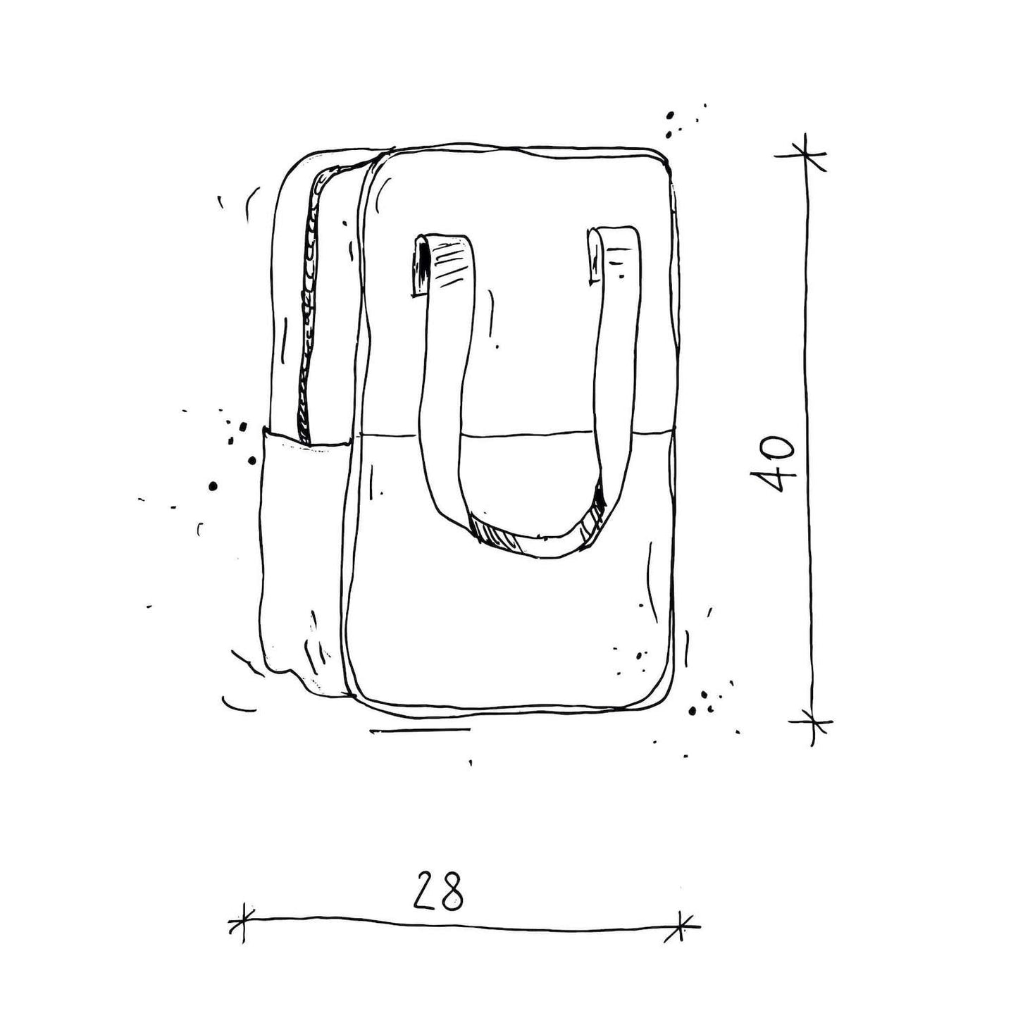 Großer Rucksack | Gingham | Grünes Gras