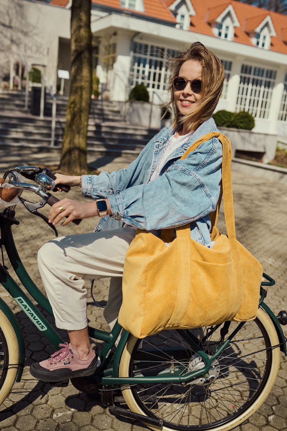 Corduroy Shopper Bag Yellow | Tote Bag Yellow